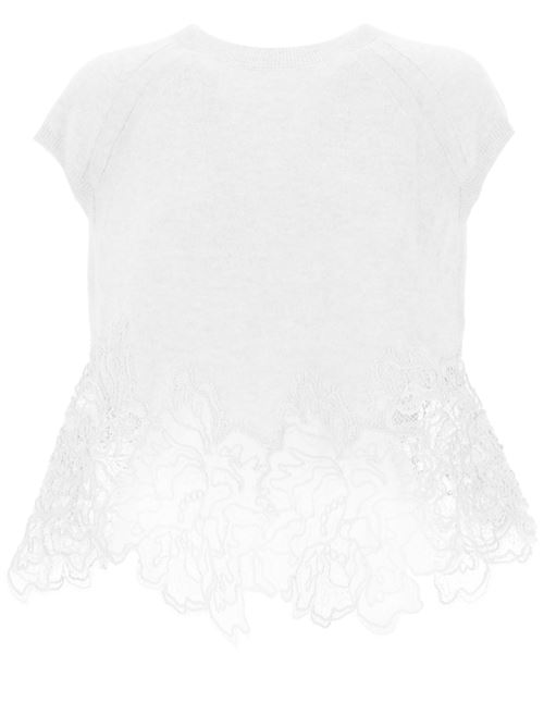 Lace panelling TOP Ermanno Scervino | D455L319APPYU11001